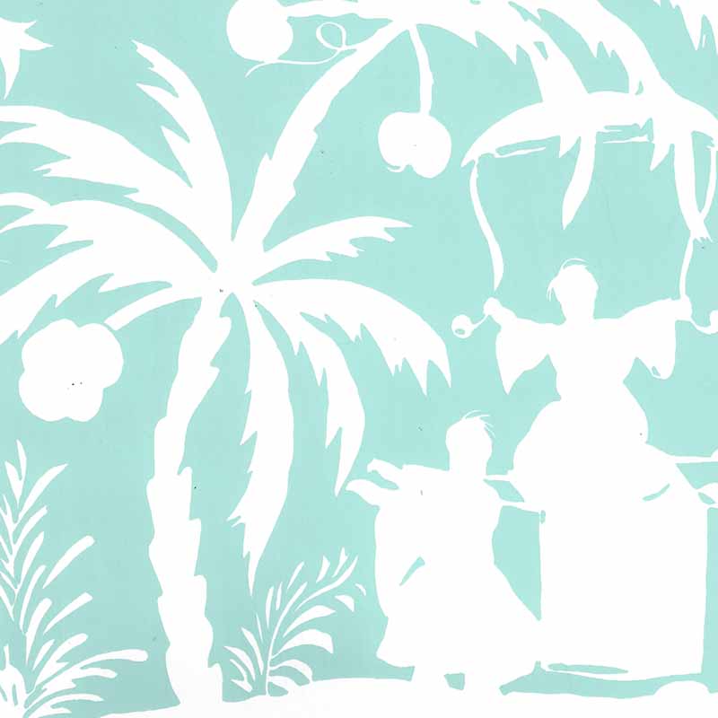 China Seas Lyford Background Light Turquoise Wallpaper 6015-02WP