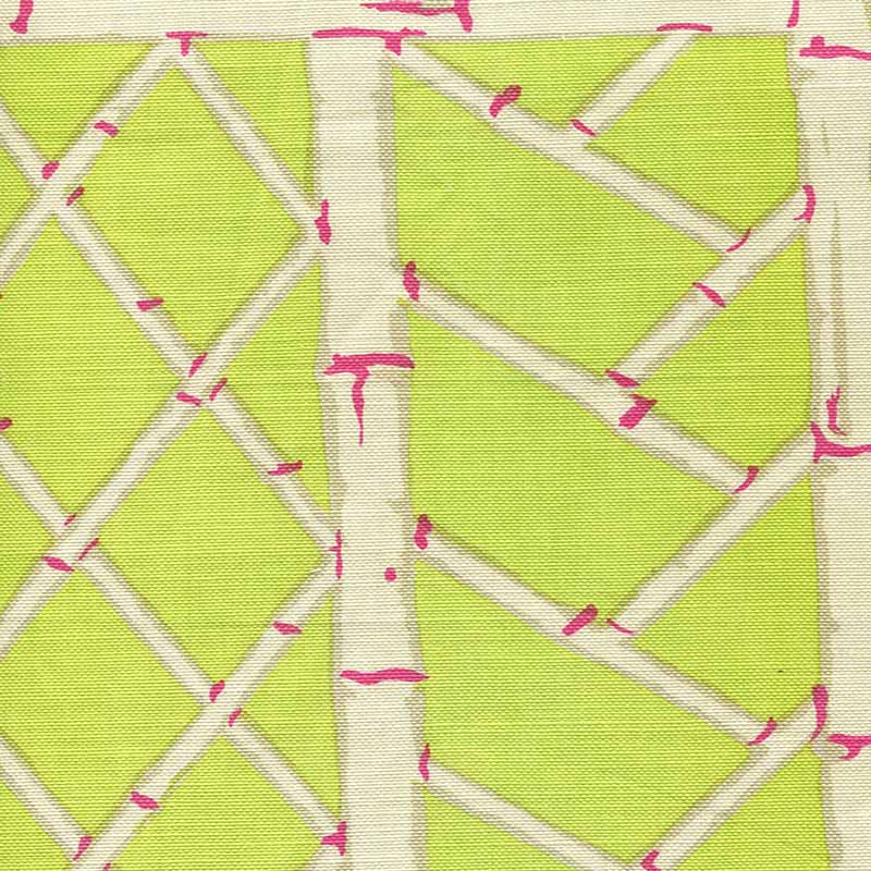 China Seas Lyford Trellis Lime Magenta Cream Fabric 6020-09