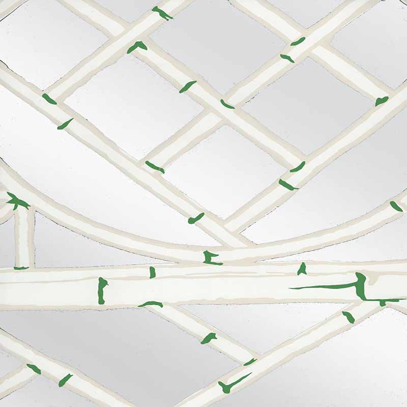 China Seas Lyford Trellis Beige Green Wallpaper Sample 6020M-01