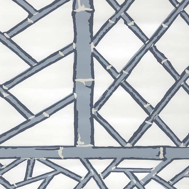 China Seas Lyford Trellis Slate Cream Wallpaper Sample 6020W-12