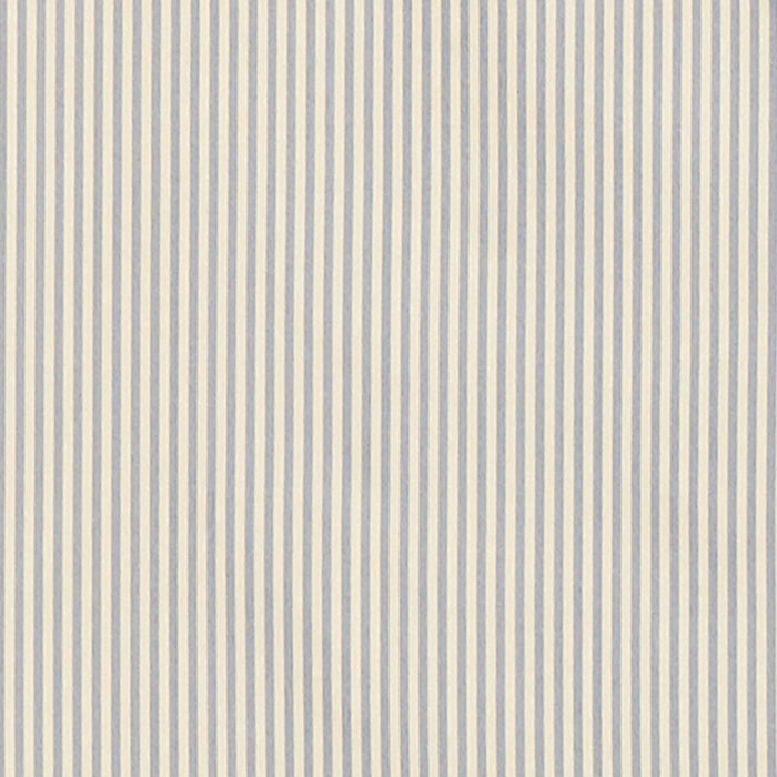 Schumacher Charee Silk Stripe Blue And White Fabric 60921