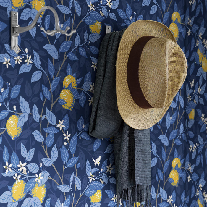 Schumacher CitrontrAD Midnight And Yellow Wallpaper 6151