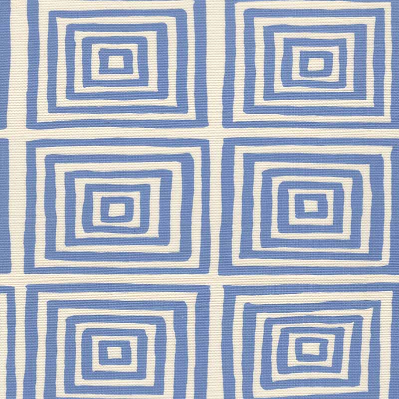 China Seas Ziggurat French Blue Fabric Sample 6170-21