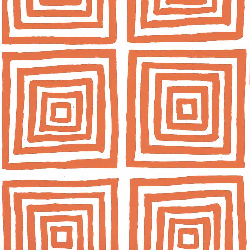 China Seas Ziggurat Orange Wallpaper 6170-22WWP