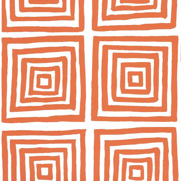 China Seas Ziggurat Orange Wallpaper Sample 6170-22WWP