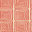 China Seas Ziggurat Orange Fabric Sample 6170-22