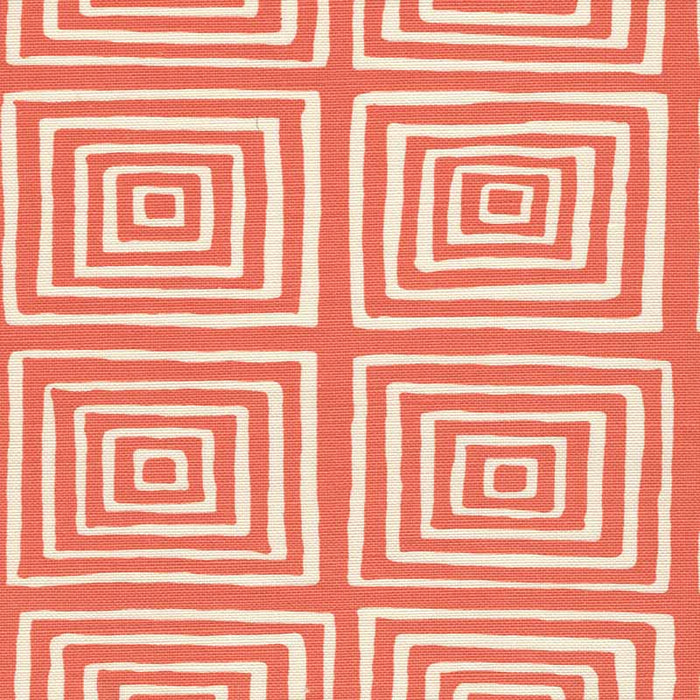 China Seas Ziggurat Reverse Orange Fabric Sample 6175-22