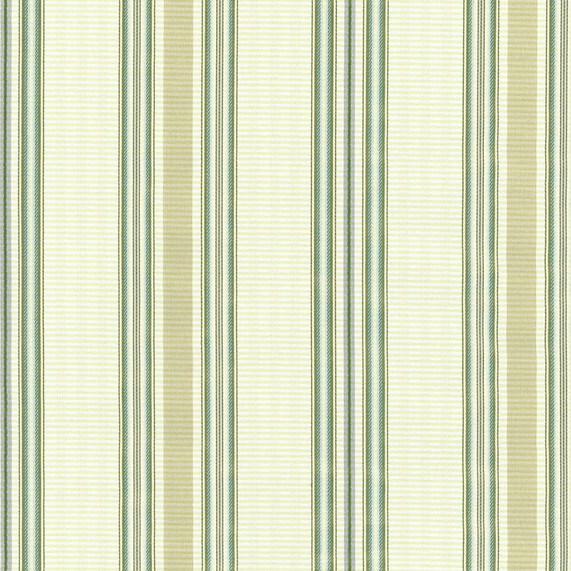 Schumacher Biella Silk Stripe Aqua Fabric 62180