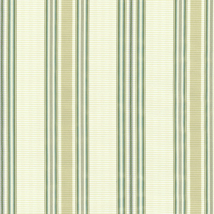 Schumacher Biella Silk Stripe Aqua Fabric 62180