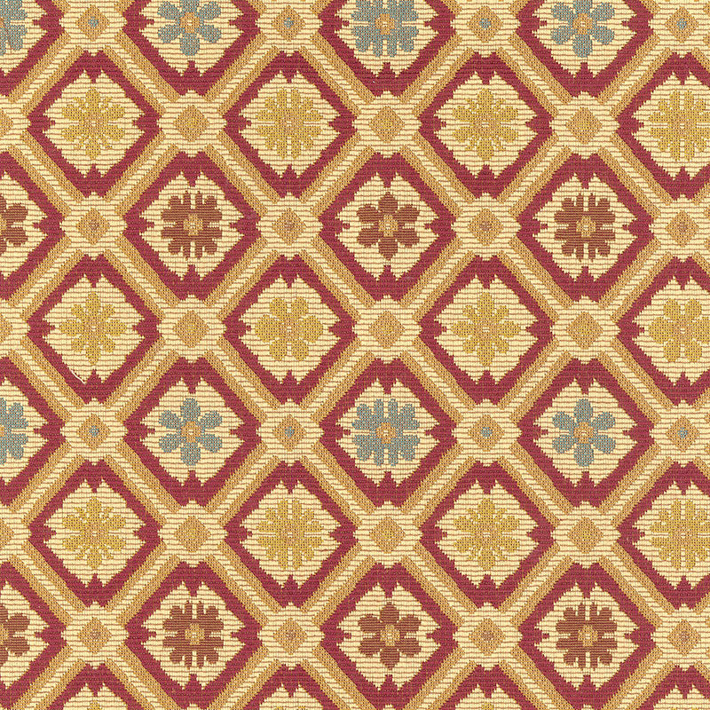 Schumacher Savonnerie Tapestry Garnet Fabric 62491