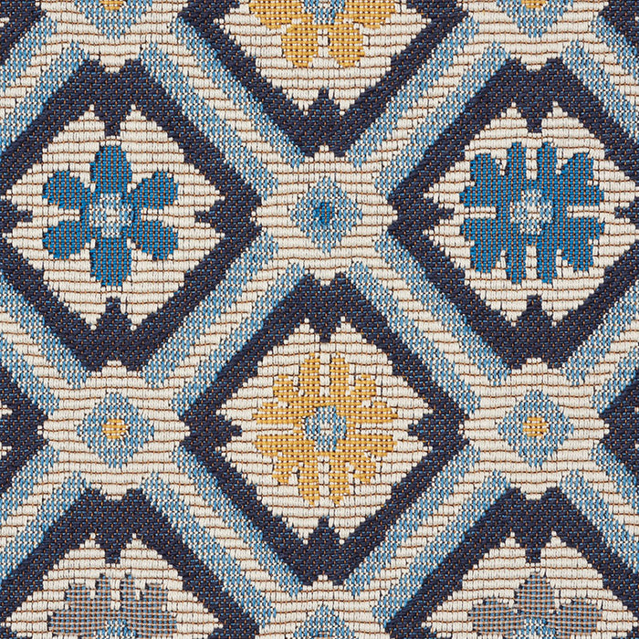 Schumacher Savonnerie Tapestry Blue Fabric 62493