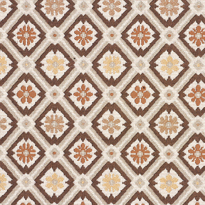 Schumacher Savonnerie Tapestry Brown Fabric Sample 62494