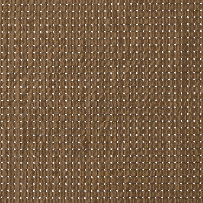 Schumacher Dotted Silk Weave Mocha Fabric Sample 62553