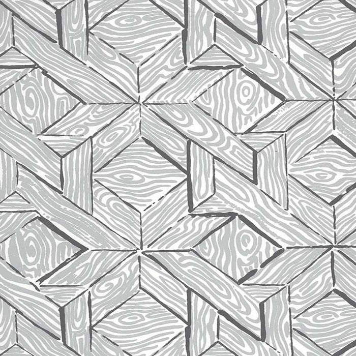 China Seas Parquetry Gray Charcoal Wallpaper Sample 6280-05WWP