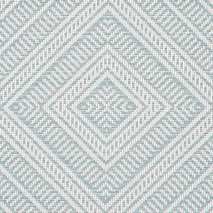 Schumacher Tortola Indoor/Outdoor Aqua Fabric Sample 62846