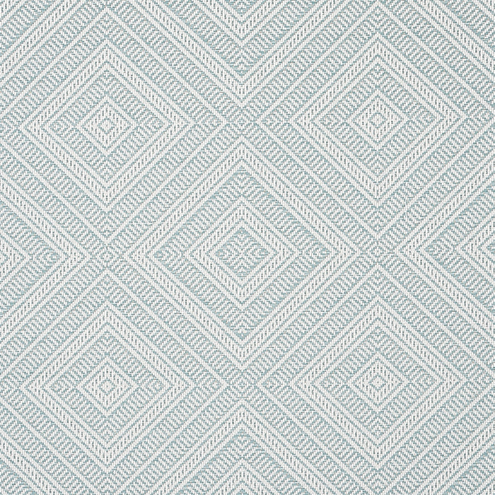 Schumacher Tortola Indoor/Outdoor Aqua Fabric Sample 62846