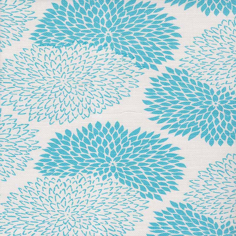 China Seas New Chrysanthemum Turquoise Fabric 6290-05