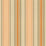 Schumacher Saratoga Cotton Stripe Beige / Mocha / Pumpkin Fabric Sample 62961