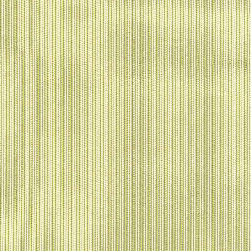 Schumacher Baker Cotton Stripe Ivory /Pear /Sage Fabric Sample 63001