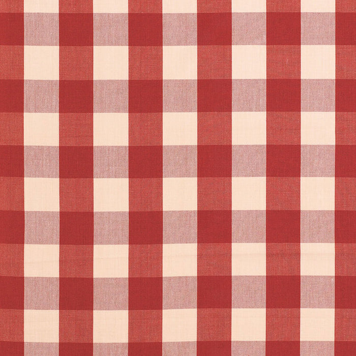 Schumacher Camden Cotton Check Red Fabric 63034