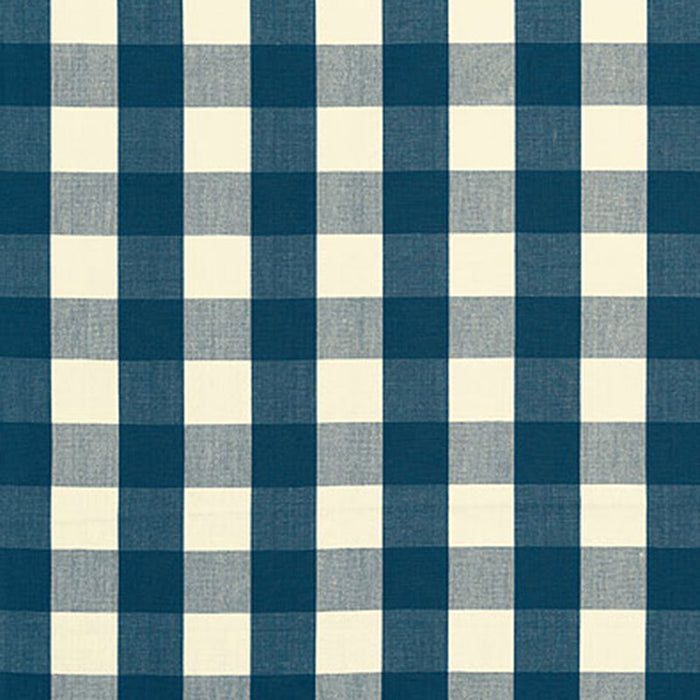 Schumacher Camden Cotton Check Indigo Fabric 63039