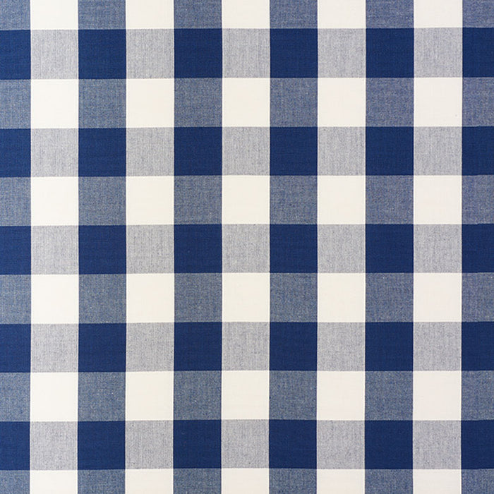 Schumacher Camden Cotton Check Navy Fabric Sample 63043