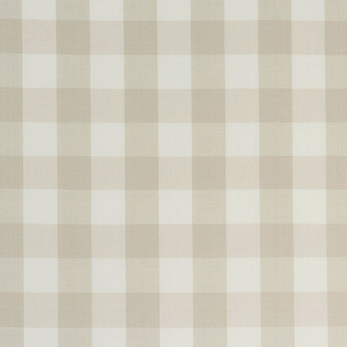 Schumacher Camden Cotton Check Natural Fabric 63049