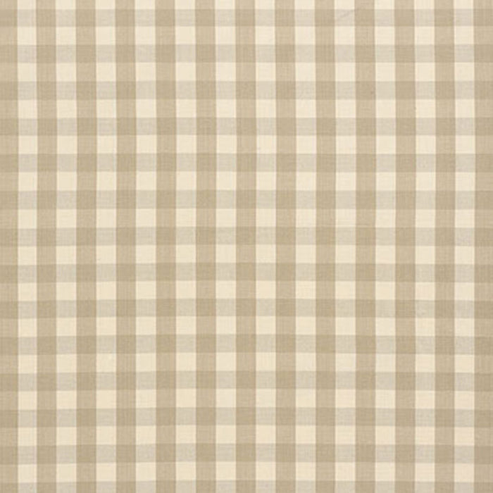 Schumacher Elton Cotton Check Beige Fabric 63051