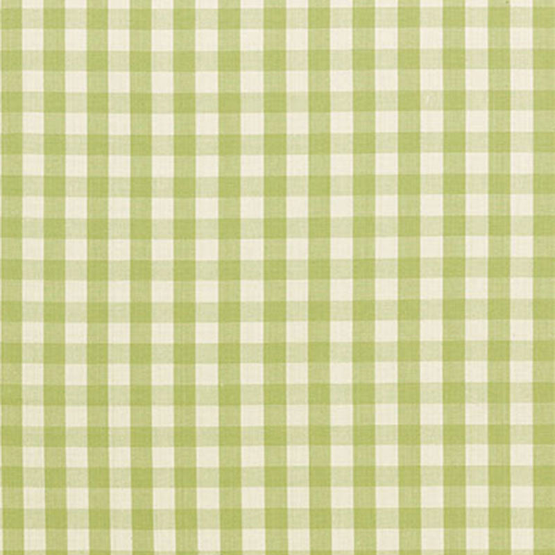 Schumacher Elton Cotton Check Sage Fabric 63056