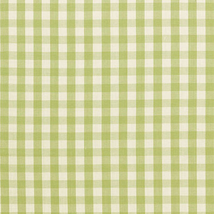 Schumacher Elton Cotton Check Sage Fabric Sample 63056