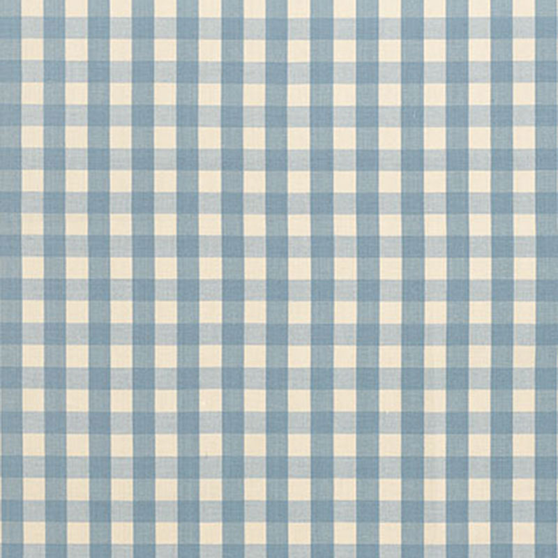 Schumacher Elton Cotton Check Chambray Fabric 63058