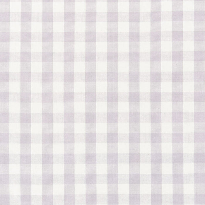 Schumacher Elton Cotton Check Lilac Fabric 63067