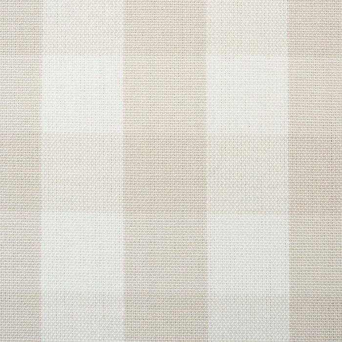 Schumacher Elton Cotton Check Natural Fabric Sample 63068