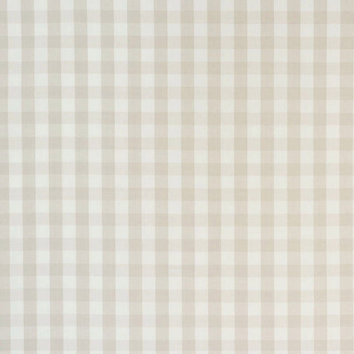 Schumacher Elton Cotton Check Natural Fabric Sample 63068