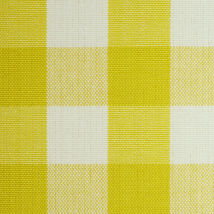 Schumacher Elton Cotton Check Yellow Fabric 63069