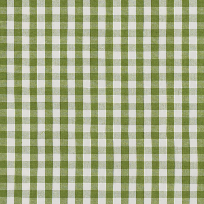 Schumacher Elton Cotton Check Leaf Fabric Sample 63071