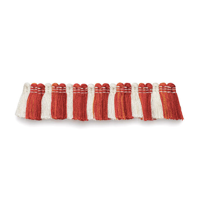 Schumacher Biarritz Ruche Coral Trim Sample 63122