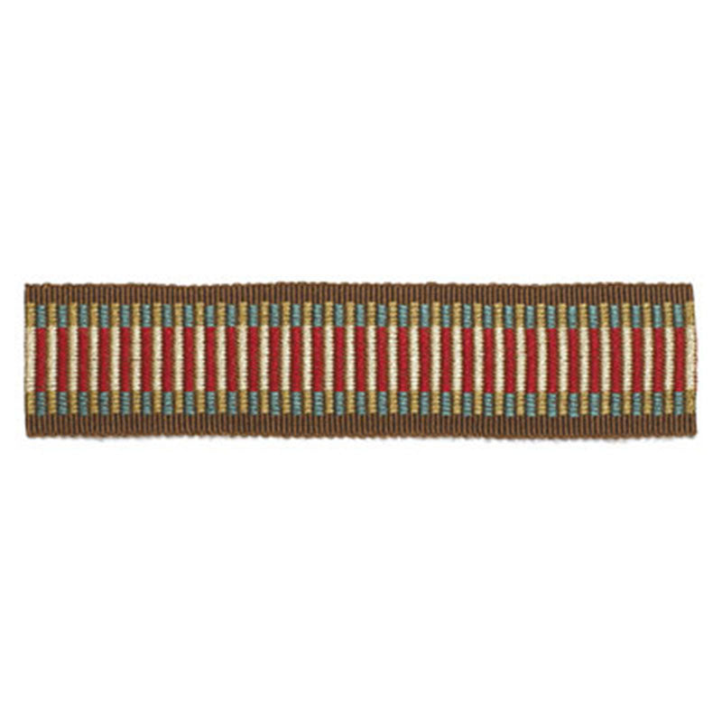 Schumacher Litchfield Braid Rosewood Trim Sample 63330