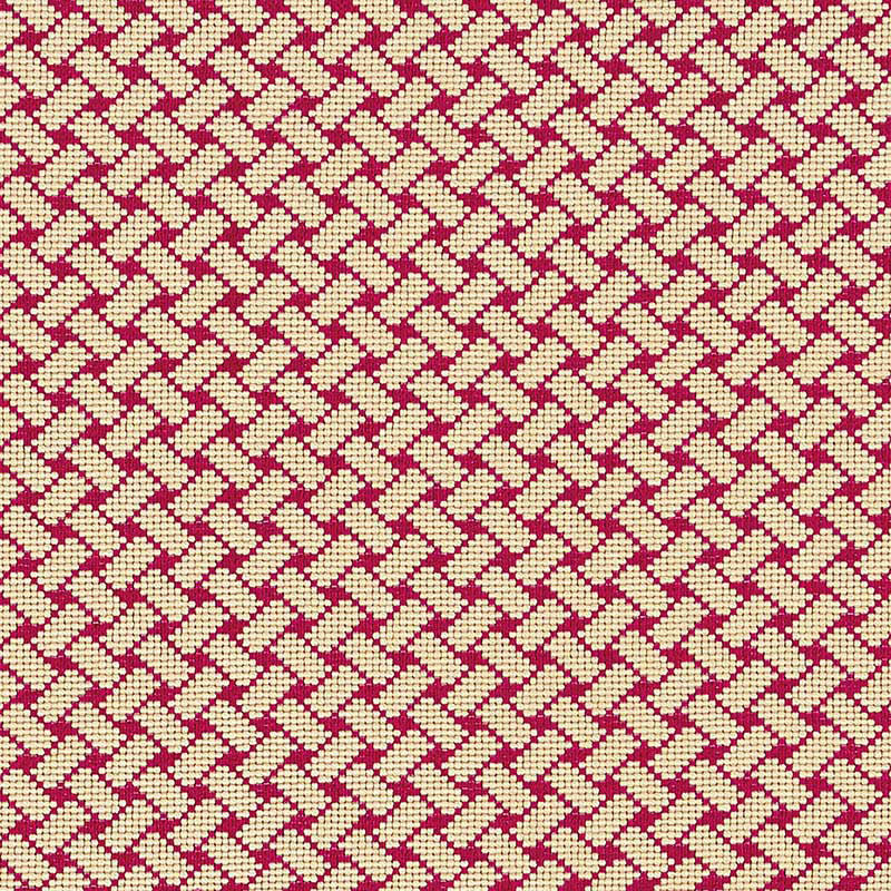 Schumacher Bristol Weave Epingle Carmine Fabric 63395