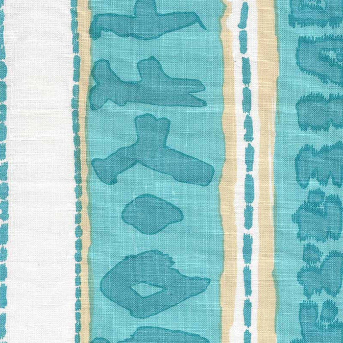 China Seas Abaco Stripe Turquoise And Beige Fabric 6350-03