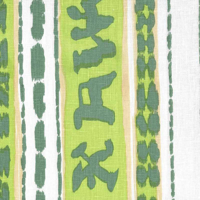 China Seas Abaco Stripe Greens And Beige Fabric 6350-04