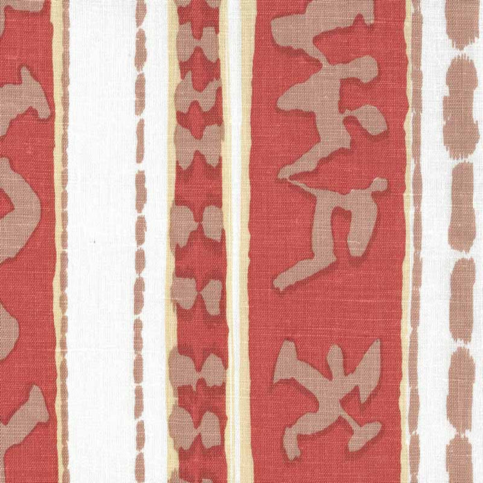 China Seas Abaco Stripe Terracotta And Beiges Fabric Sample 6350-05