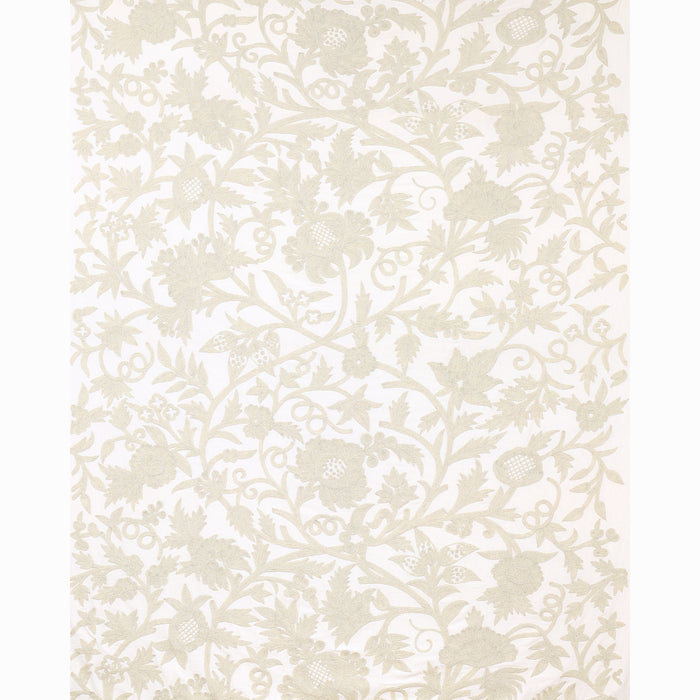 Schumacher Sissinghurst Crewel Ivory Fabric Sample 63760