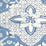 China Seas New Batik Pacific Blue New Navy Wallpaper Sample 6430-05WP