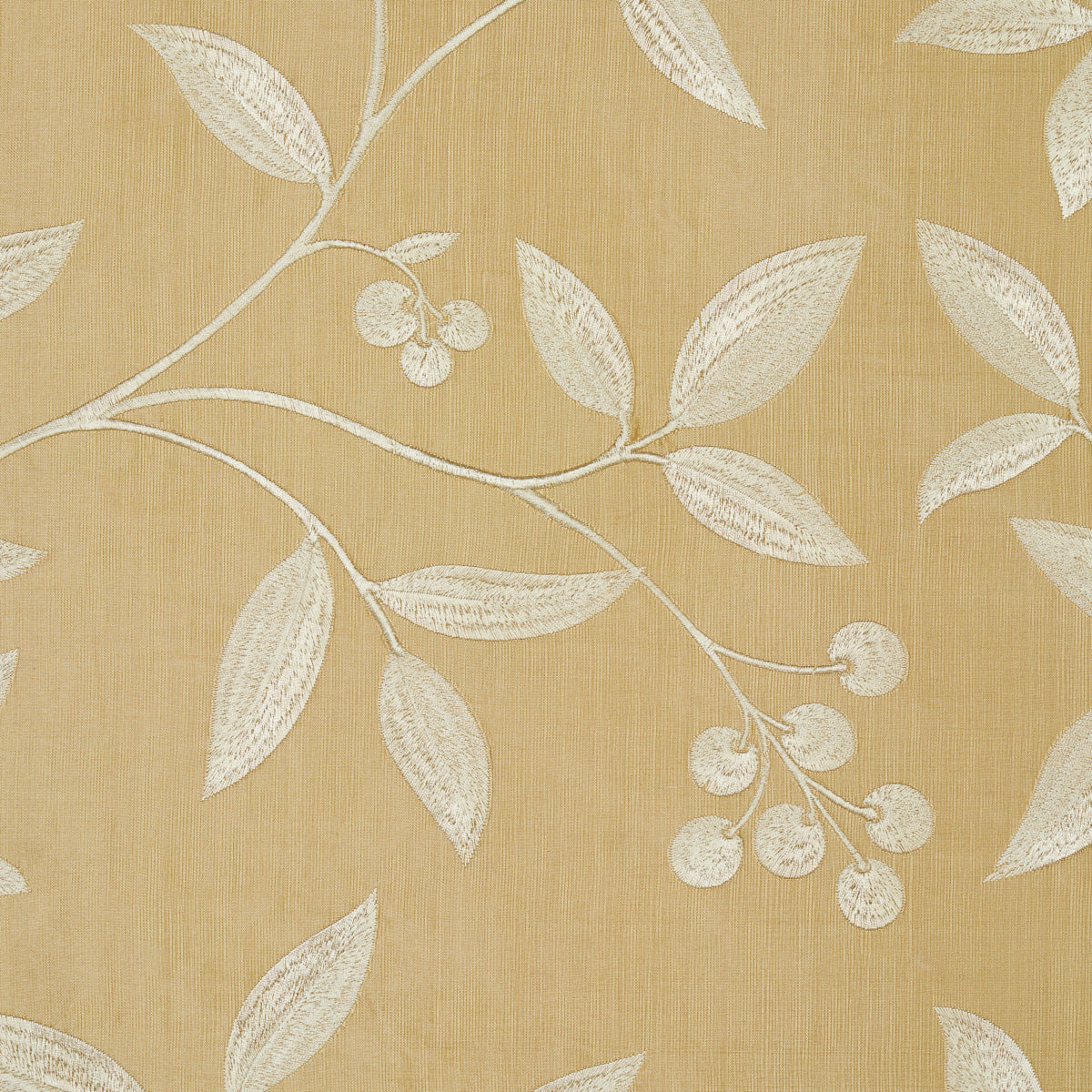 Schumacher Adelaide Embroidery Blonde Fabric 64331