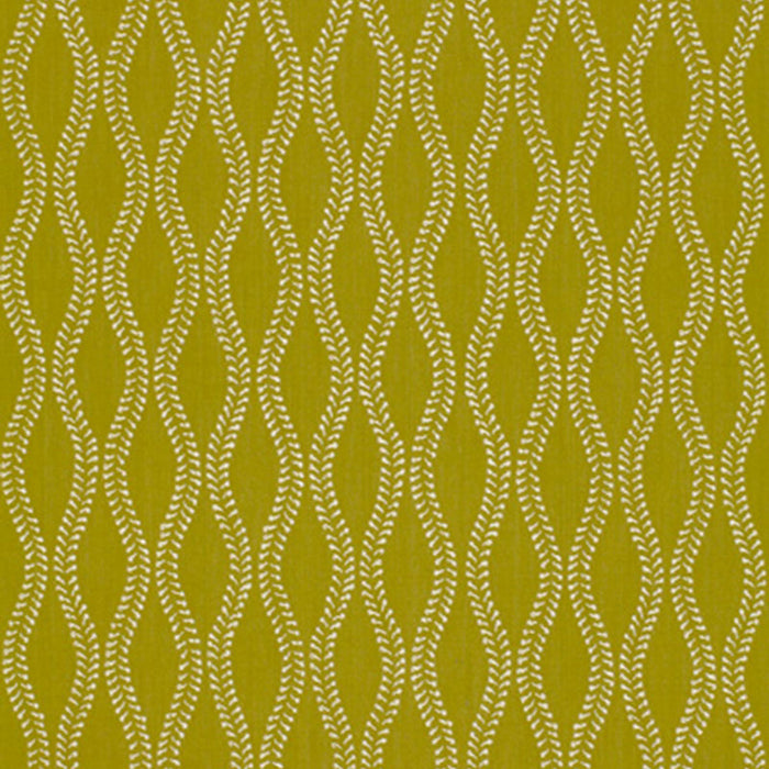 Schumacher Undulation Chartreuse Fabric Sample 64401