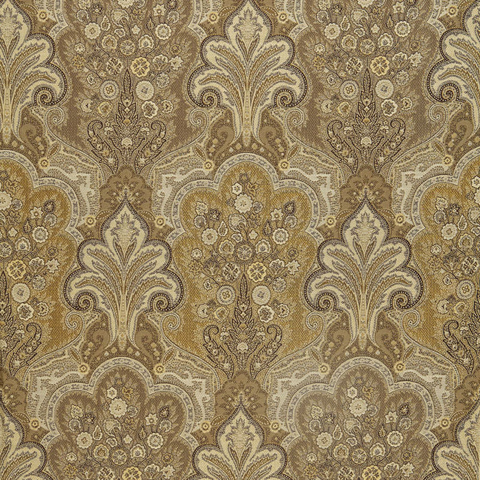 Schumacher New Castle Paisley Travertine Fabric 64590