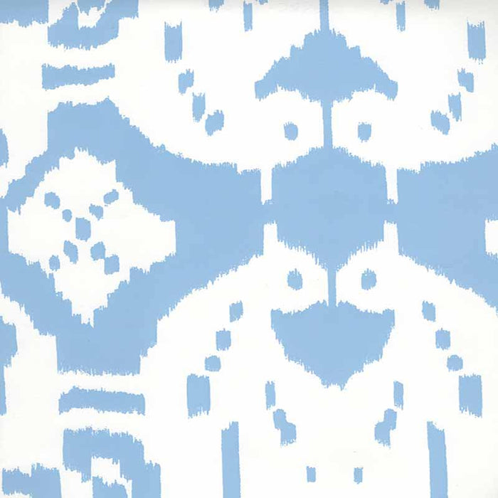 China Seas Island Ikat Zibby Blue Wallpaper Sample 6460-03WP