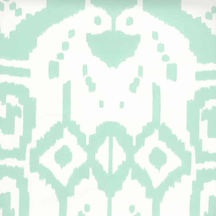 China Seas Island Ikat Pale Aqua Wallpaper Sample 6460-32WP