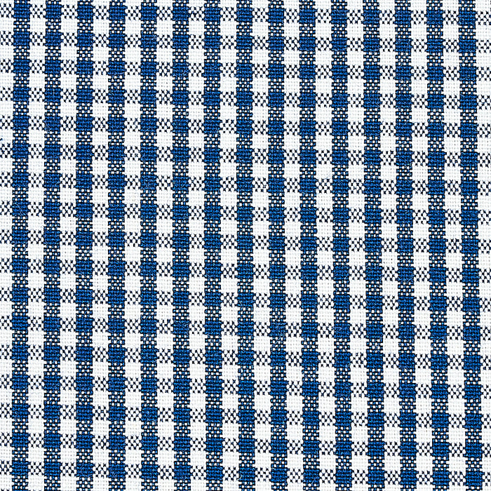 Schumacher Barnet Cotton Check Navy Fabric Sample 64628